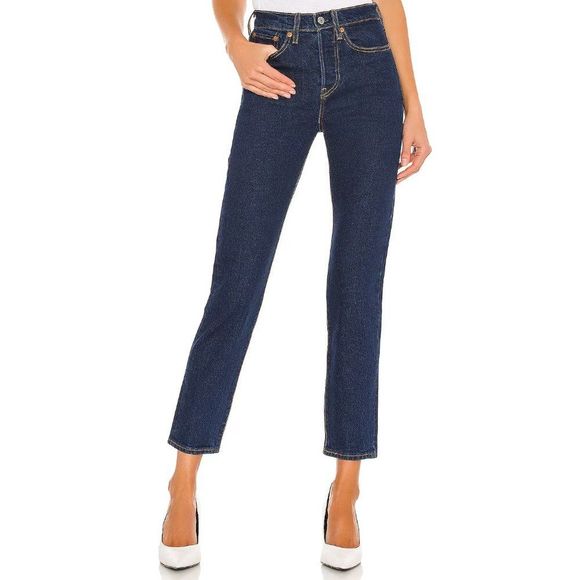Levi's Wedgie Icon Fit Dark Wash Revolve High Rise Jeans Size 23 new with tags - Picture 1 of 12